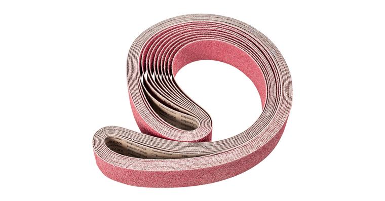 1001440390 ceramic grain abrasive belt BA 75x2500mm CO24 maximum stock removal on steel