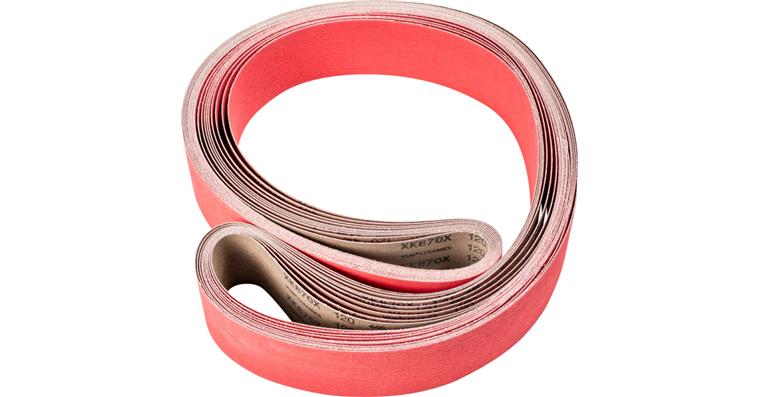 1001440402 ceramic grain abrasive belt BA 75x2500mm CO-COOL120 for grinding stainless steel