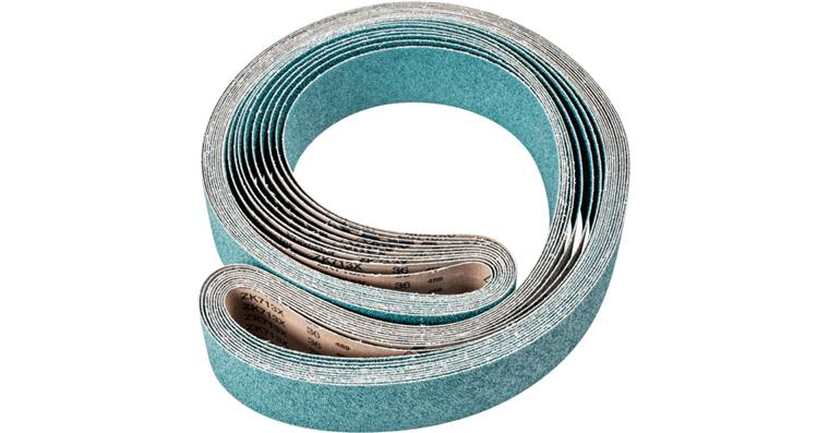 1001434519 zirconium abrasive belt BA 75x2500mm Z36 for high stock removal with belt grinder