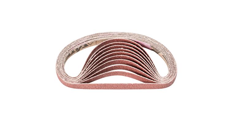 1001435435 corundum abrasive belt BA 9x305 mm A80 universal application with belt sander