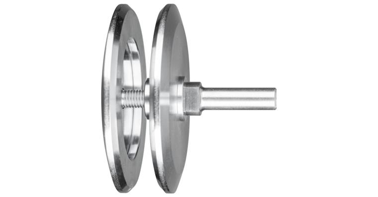 1001438638 tool holder BO for round brushes 200 mm with bore 22.2 on 12 mm shaft