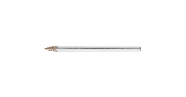 1001427646 CBN mounted point Pointed arc diameter 3x7 mm Shank diameter 3 mm