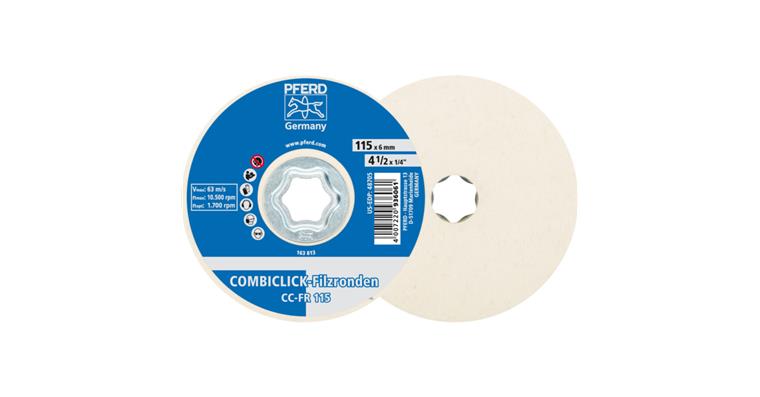 1001437372 COMBICLICK felt tips CC-FR diameter 115 mm pre-polish and high-gloss polish