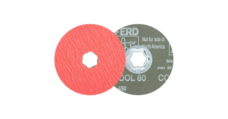 1001440639 COMBICLICK ceramic grain fiber disc diameter 100mm CO-COOL80 stainless steel