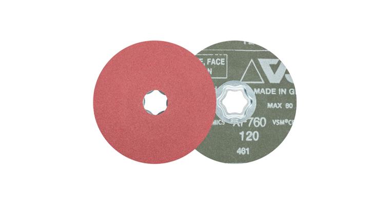 1001436223 COMBICLICK ceramic grain fiber disc diameter 115 mm CO120 high stock removal
