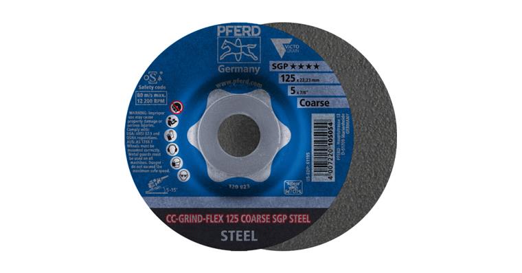1001440630 CC-GRIND FLEX grinding wheel 125x22.23 mm COARSE special line SGP STEEL