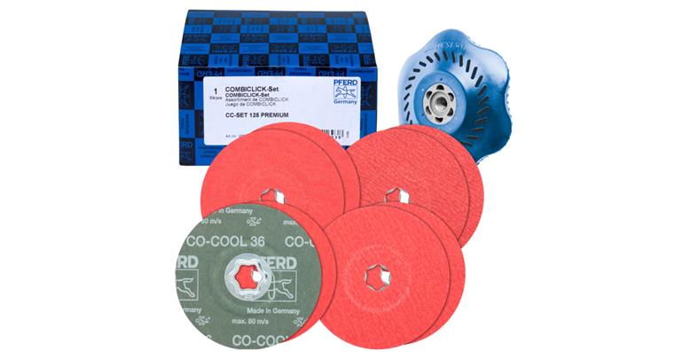 1001441739 COMBICLICK fiber disc set ceramic grain diameter 125mm CO-COOL 9-piece set