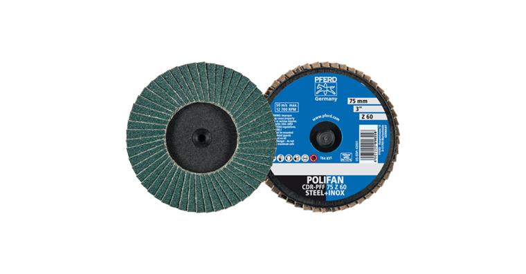 1001440482 COMBIDISC Zirkon MiniPOLIFAN CDR diameter 75mm Z60 for hardened steel