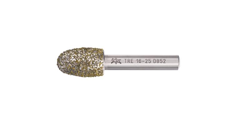 1001446821 diamond mounted point drop shape 16x25x8mm D852 for grinding gray cast iron