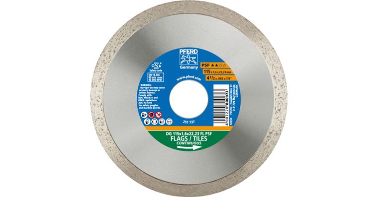 1001436843 Diamond cutting blade DG FL 115x1.6x22.23 mm PSF version FL