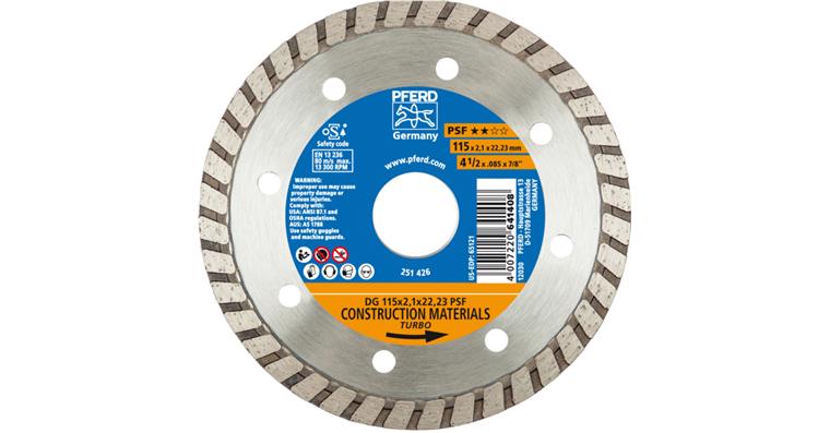 1001434216 diamond cutting blade DG 115x2.1x22.23 mm PSF for cutting stone concrete
