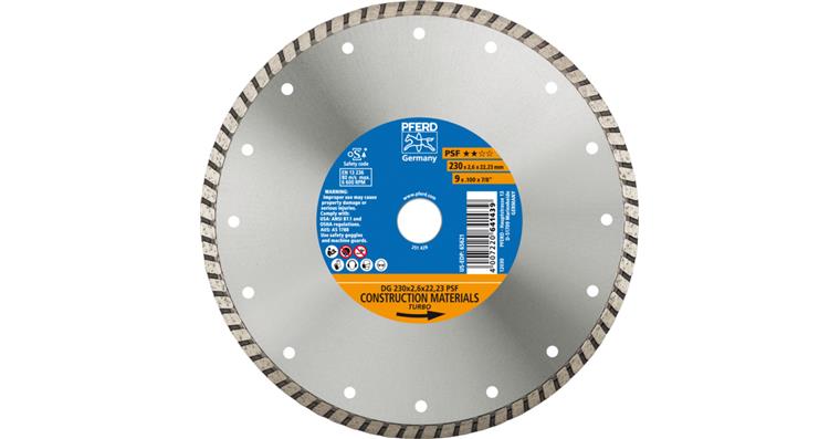 1001447027 diamond cutting blade DG 230x2.6x22.23 mm PSF version ZA
