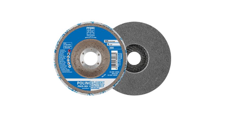 1001437034 POLINOX pressed non-woven disc PNER diameter 125mm bore 22.23mm hard