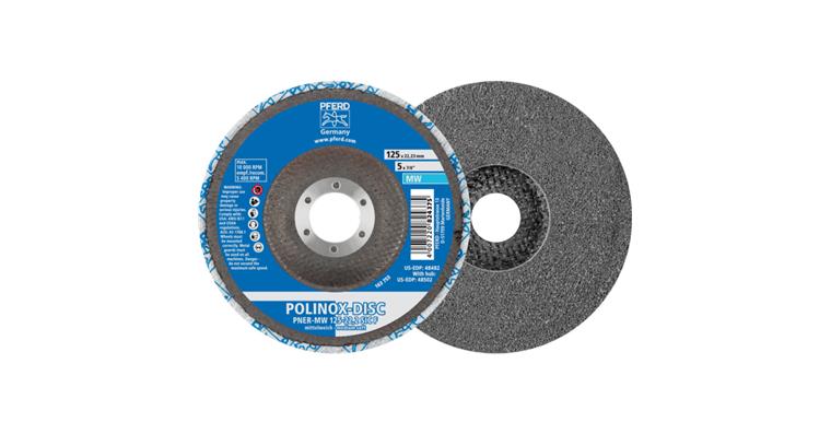 1001437036 POLINOX pressed non-woven disc PNER diameter 125mm bore 22.23mm soft