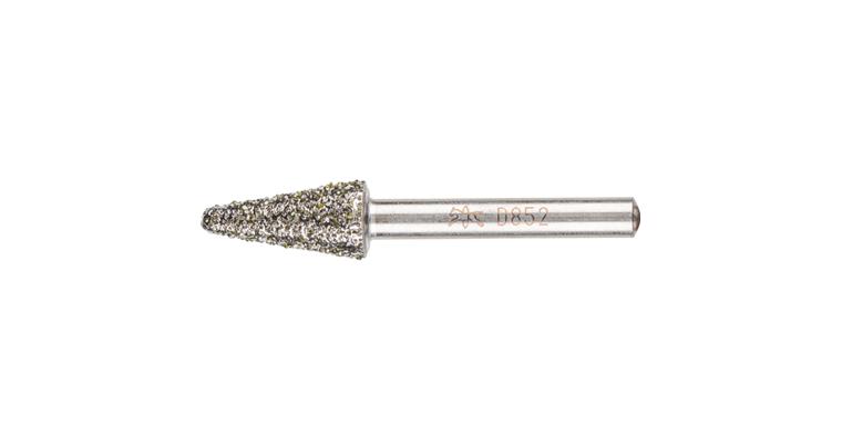 1001438180 diamond mounted point cone 12x25x6 mm D852 for grinding gray cast iron