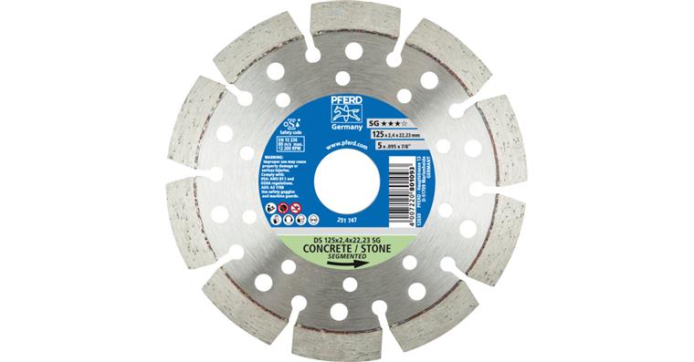 1001436852 diamond cutting blade DS 125x2.4x22.23mm SG for fast cutting of stone