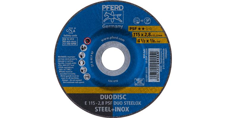 1044710101 DUODISC cut-off wheels E 115x2.8x22.23 mm universal line PSF DUO STEELOX