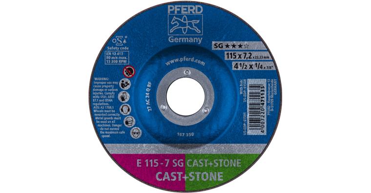 1001429219 grinding disc E 115x7.2x22.23 mm performance line SG CAST STONE for cast iron 10