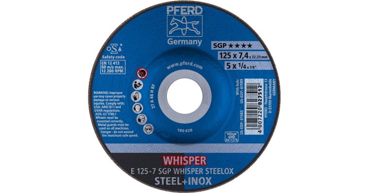 1001437048 grinding disc E 125x7.4x22.23 mm special line SGP STEELOX for steel