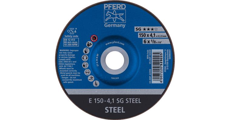 1001440695 grinding disc E 150x4.1x22.23 mm performance line SG STEEL for steel