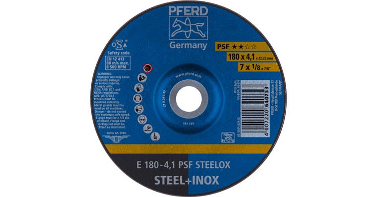 1001434951 grinding disc E 180x4.1x22.23 mm universal line PSF STEELOX for steel