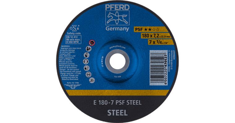 1044615103 grinding disc E 180x7.2x22.23 mm universal line PSF STEEL for steel