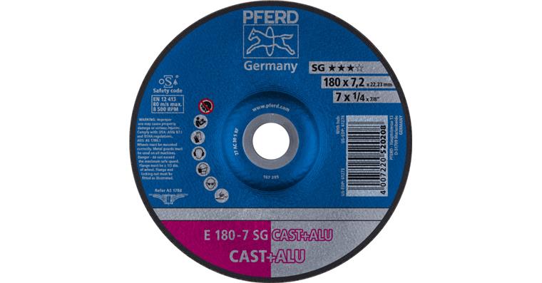 1001433956 grinding disc E 180x7.2x22.23 mm performance line SG CAST ALU for cast iron/aluminum