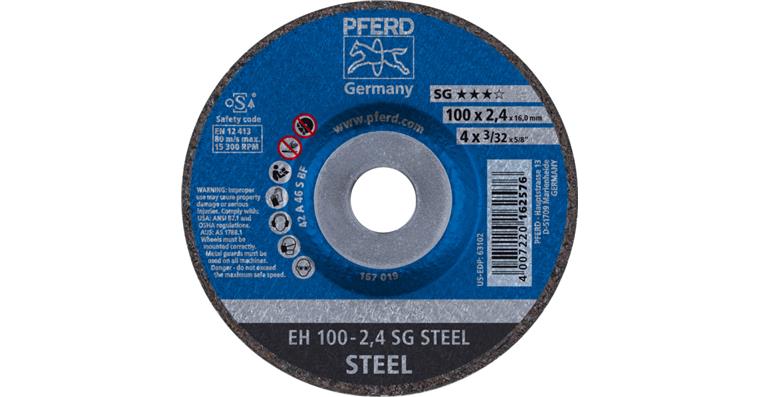 1001429088 cut-off wheel EH 100x2.4x16 mm cranked performance line SG STEEL for steel