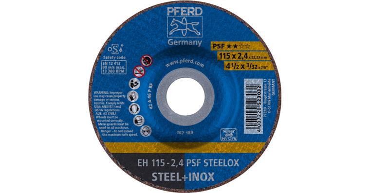 1001433974 cut-off wheel EH 115x2.4x22.23 mm cranked universal line PSF STEELOX steel