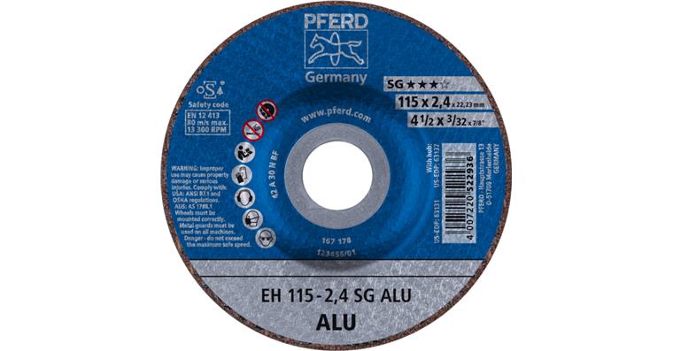 1001433659 cut-off wheel EH 115x2.4x22.23 mm cranked performance line SG ALU for aluminum