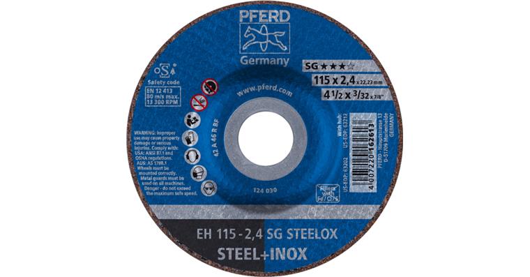 1001429091 cut-off wheel EH 115x2.4x22.23 mm cranked performance line SG STEELOX steel