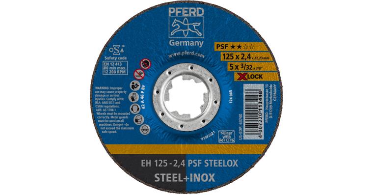 1001440589 cut-off wheel EH 125x2.4 mm X-LOCK cranked line PSF STEELOX for steel