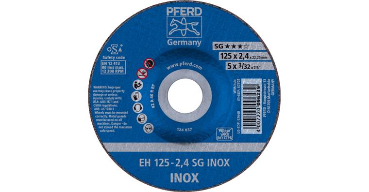 1001440572 cut-off wheel EH 125x2.4x22.23 mm cranked performance line SG INOX stainless steel