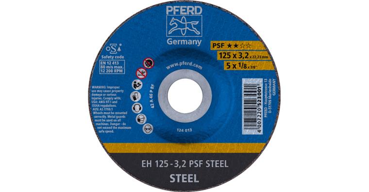 1001433971 cut-off wheel EH 125x3.2x22.23 mm cranked universal line PSF STEEL