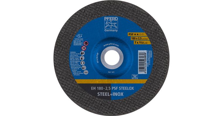 1001433978 cut-off wheel EH 180x2.5x22.23 mm cranked universal line PSF STEELOX steel