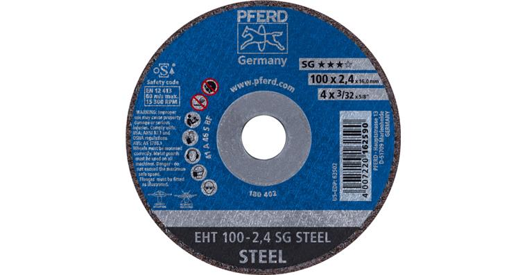 1001429089 cut-off wheel EHT 100x2.4x16 mm straight performance line SG STEEL for steel