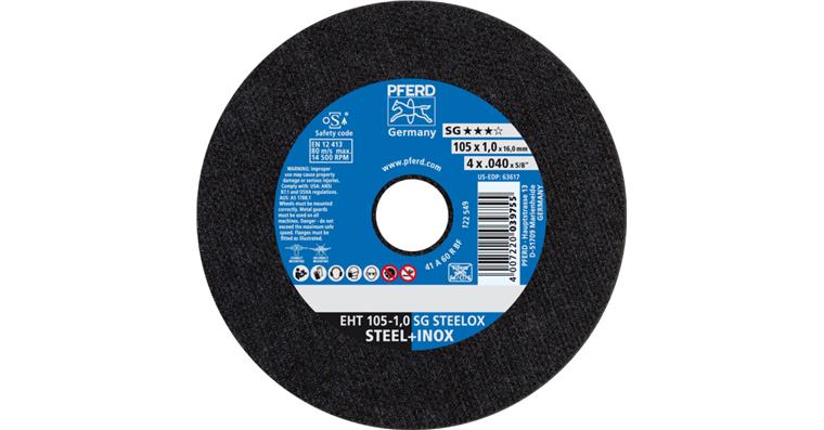 1001440694 cut-off wheel EHT 105x1.0x16.0mm straight performance line SG STEELOX for steel