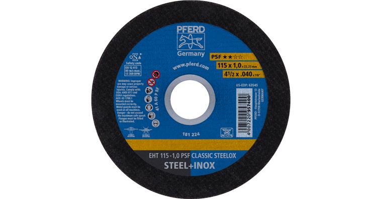 1001440577 cut-off wheel EHT 115x1.0x22.23 mm straight line PSF CLASSIC STEELOX steel