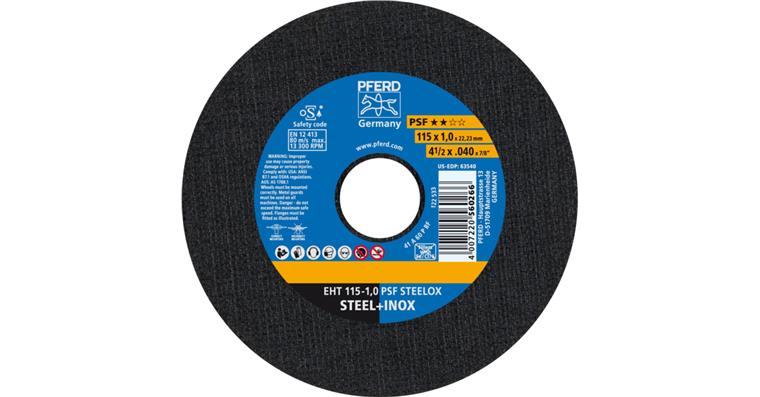 1044830105 cut-off wheel EHT 115x1.0x22.23 mm straight universal line PSF STEELOX steel