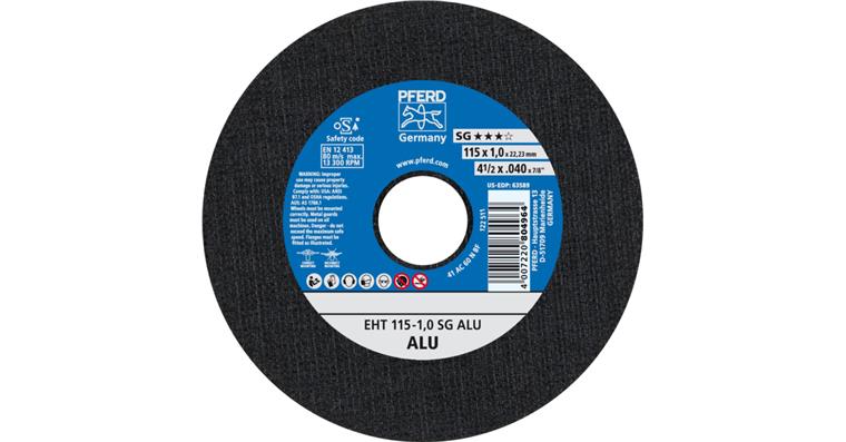 1044834101 cut-off wheel EHT 115x1.0x22.23 mm straight performance line SG ALU for aluminum