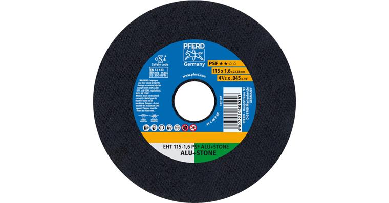1001435538 cutting-off wheel EHT 115x1.6x22.23 mm straight universal line PSF ALU STONE