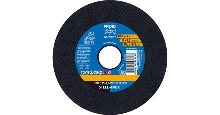 1044830106 cut-off wheel EHT 115x1.6x22.23 mm straight universal line PSF STEELOX steel