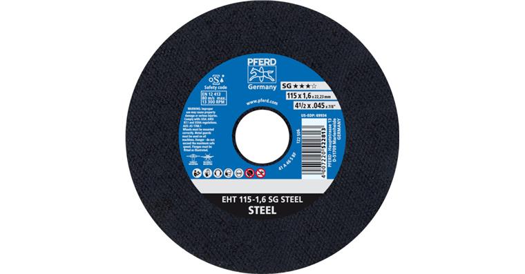 1044807105 cut-off wheel EHT 115x1.6x22.23 mm straight performance line SG STEEL for steel