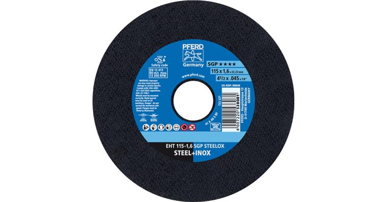 1044833103 cut-off wheel EHT 115x1.6x22.23mm straight special line SGP STEELOX for steel