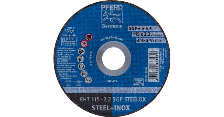 1001435106 cut-off wheel EHT 115x2.2x22.23mm straight special line SGP STEELOX for steel