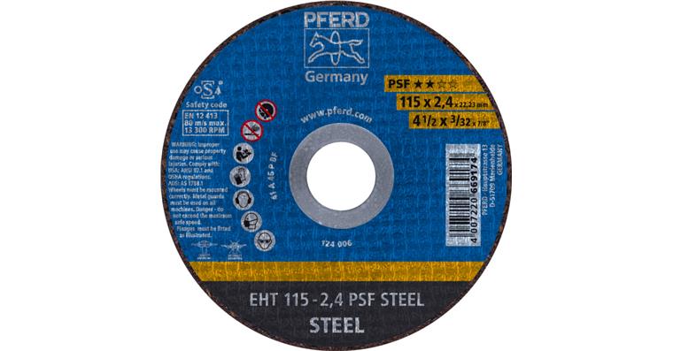 1001435537 cut-off wheel EHT 115x2.4x22.23 mm straight universal line PSF STEEL