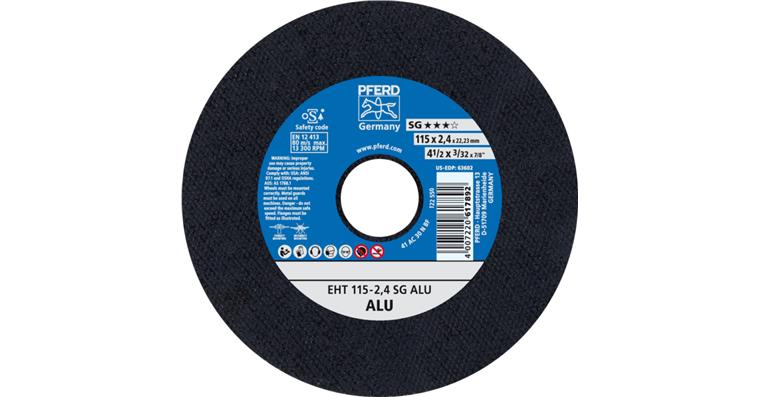 1001434948 cut-off wheel EHT 115x2.4x22.23 mm straight performance line SG ALU for aluminum