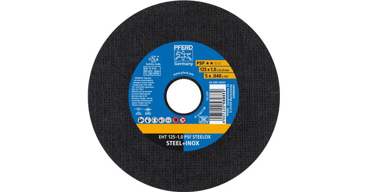 1044830109 cut-off wheel EHT 125x1.0x22.23 mm straight universal line PSF STEELOX steel