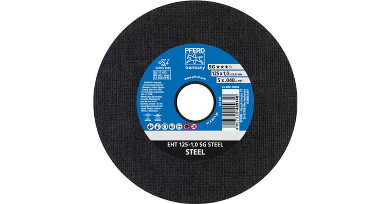 1044807109 cut-off wheel EHT 125x1.0x22.23 mm straight performance line SG STEEL for steel