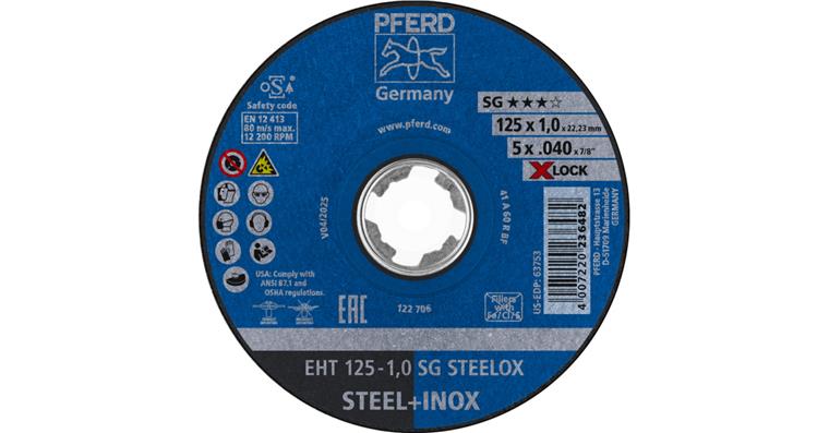 1001440567 cut-off wheel EHT 125x1.0mm X-LOCK straight performance line SG STEELOX steel